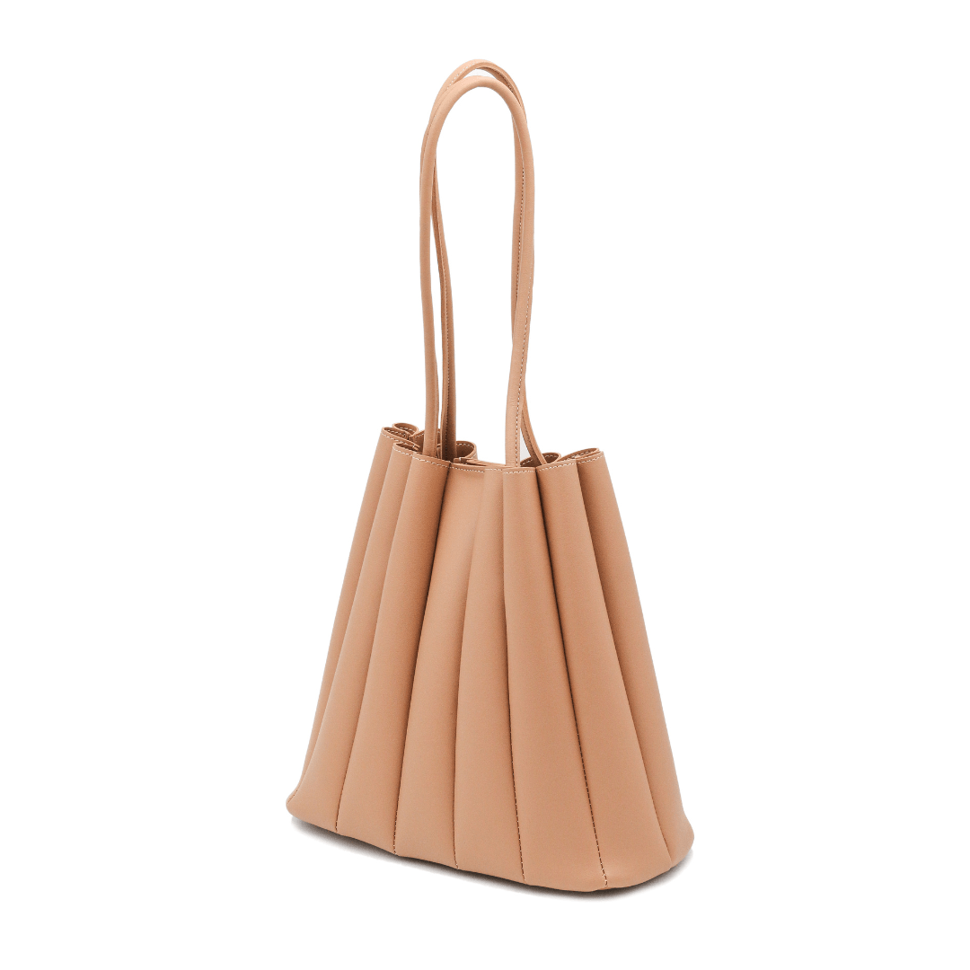 Pleated Tote-Biscuit - Esme by Zipit