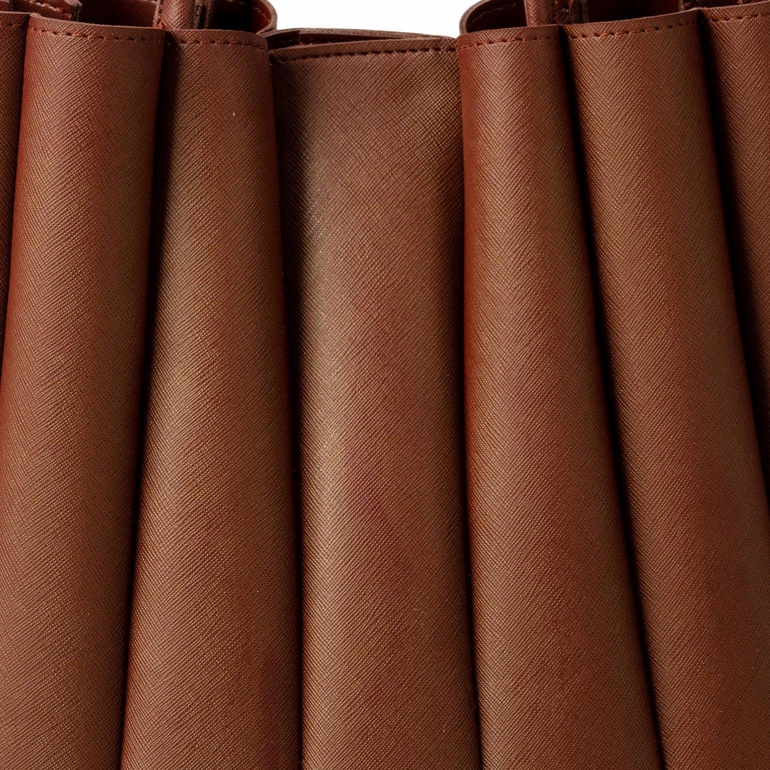 Pleated Tote-Brown - Esme by Zipit