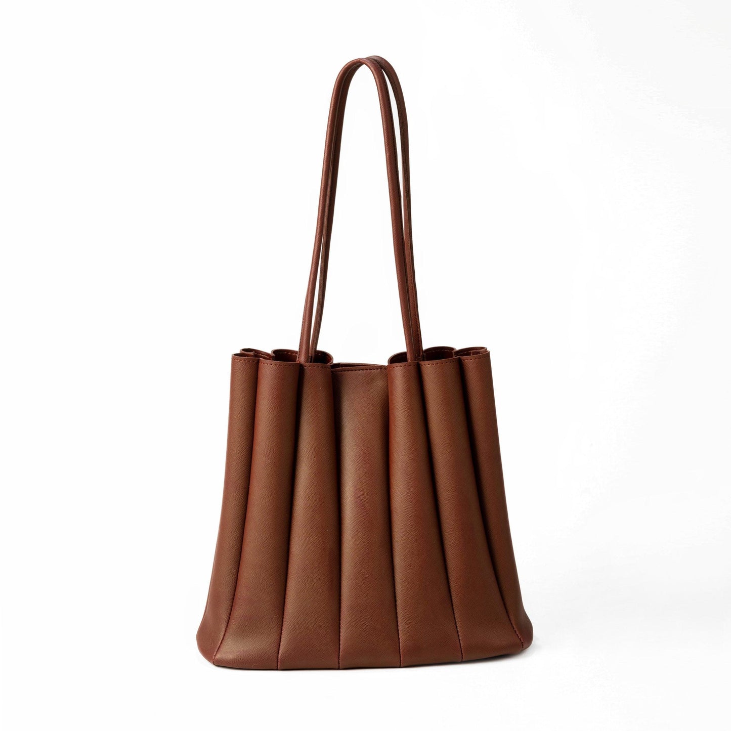 Pleated Tote-Brown - Esme by Zipit