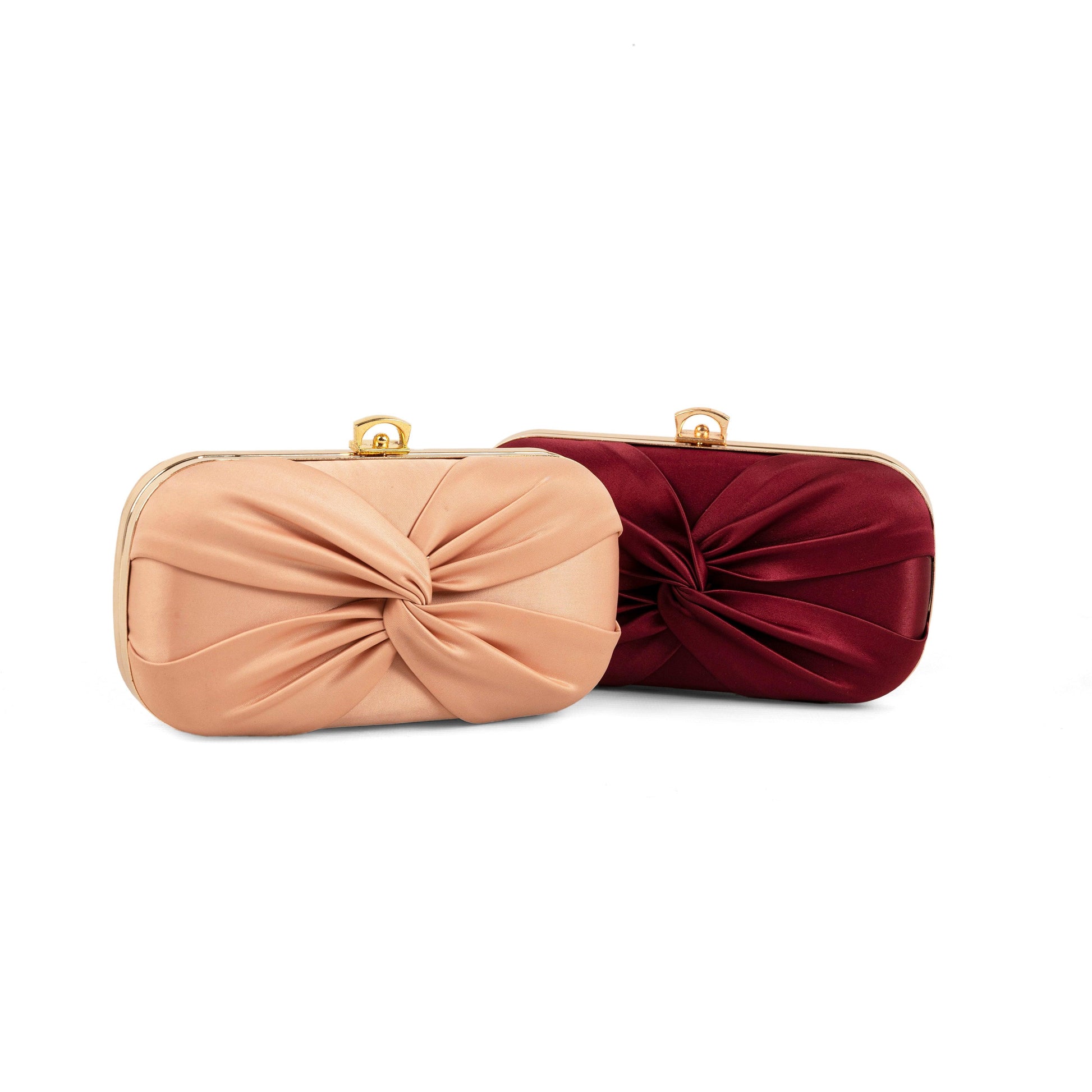 Bow Clutch-Peach - Esme by Zipit