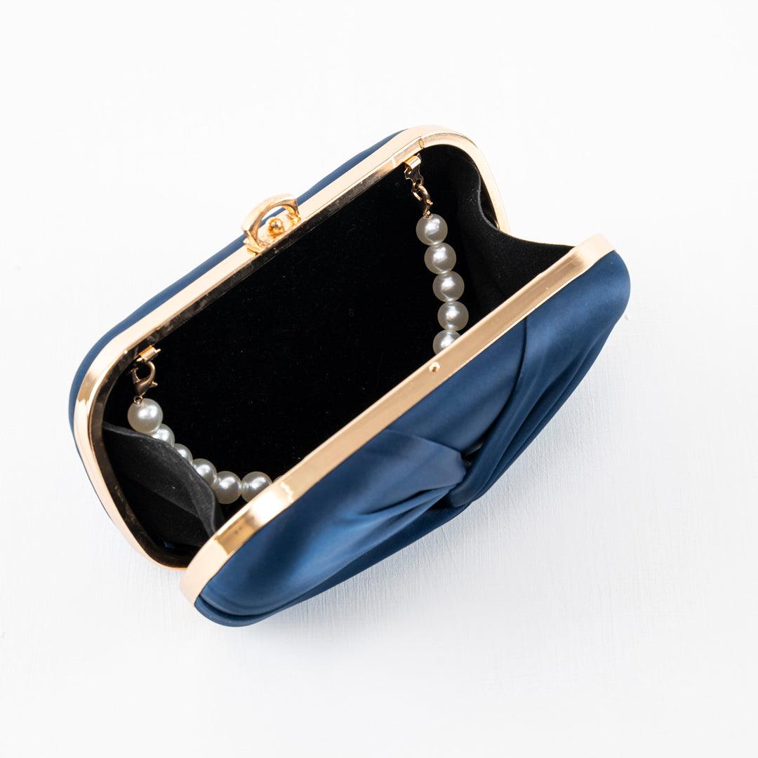 Bow Clutch-Blue - Esme by Zipit