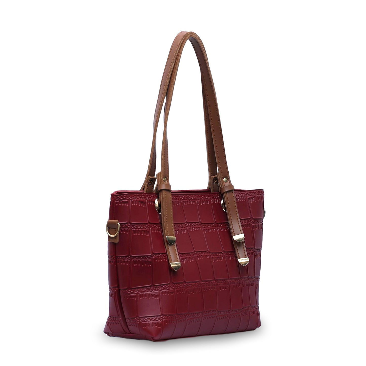 Crocodile Maroon Tote Bag