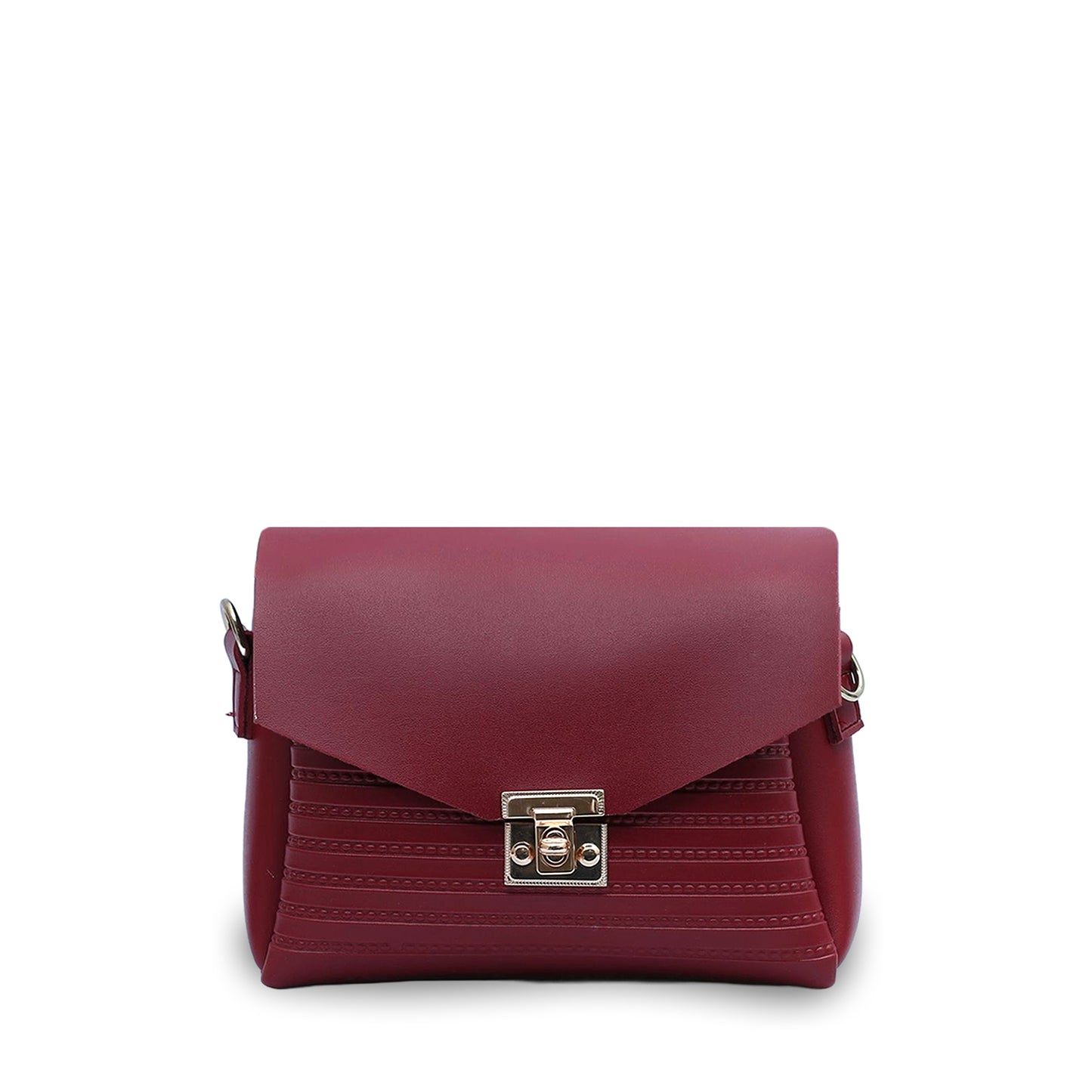 Mini Slouchy Maroon Crossbody 4Pc