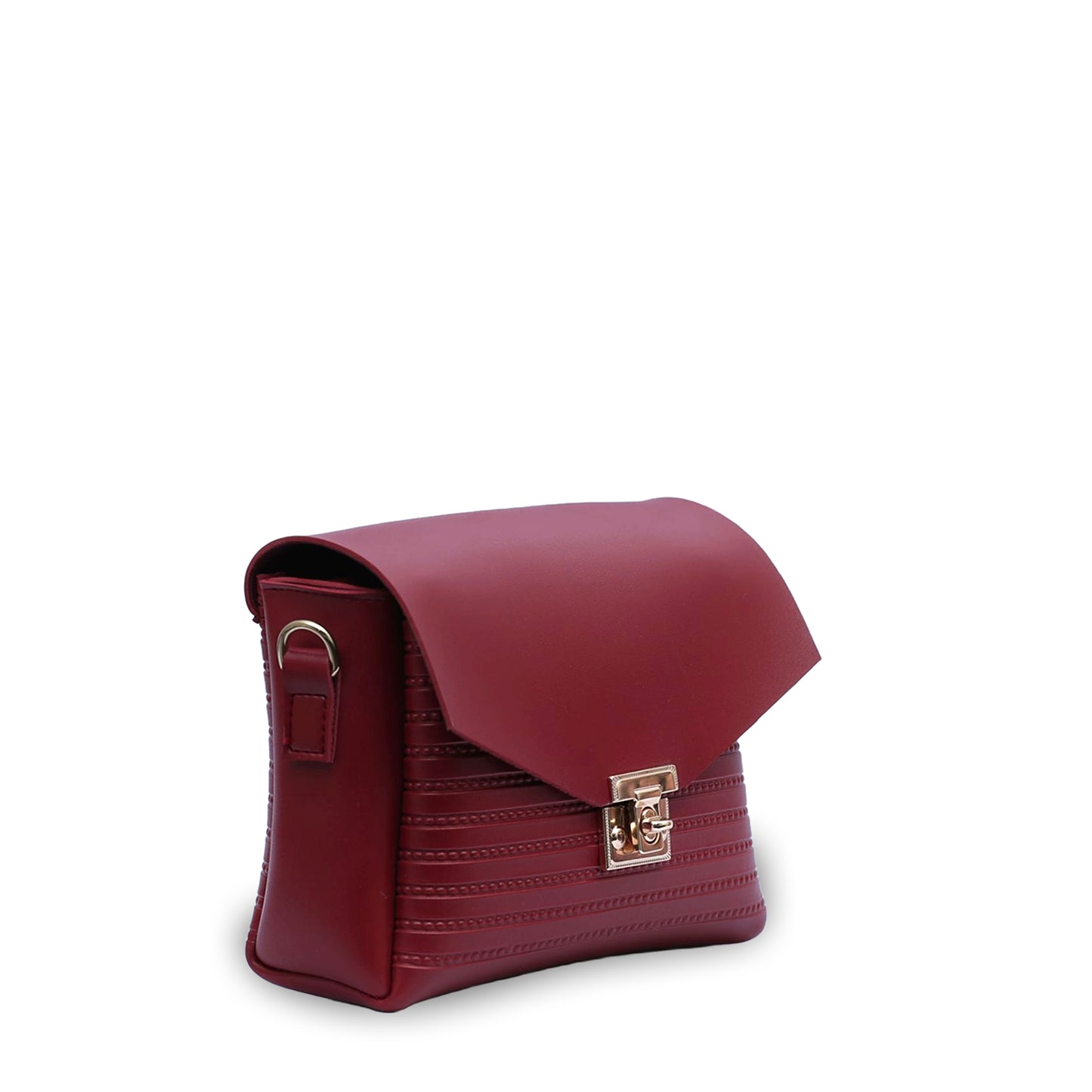 Mini Slouchy Maroon Crossbody 4Pc