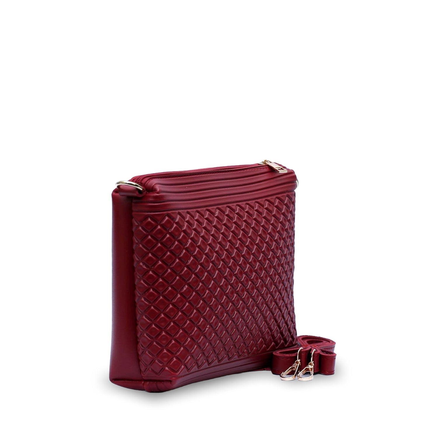 Crosscheck Maroon Crossbody Bag