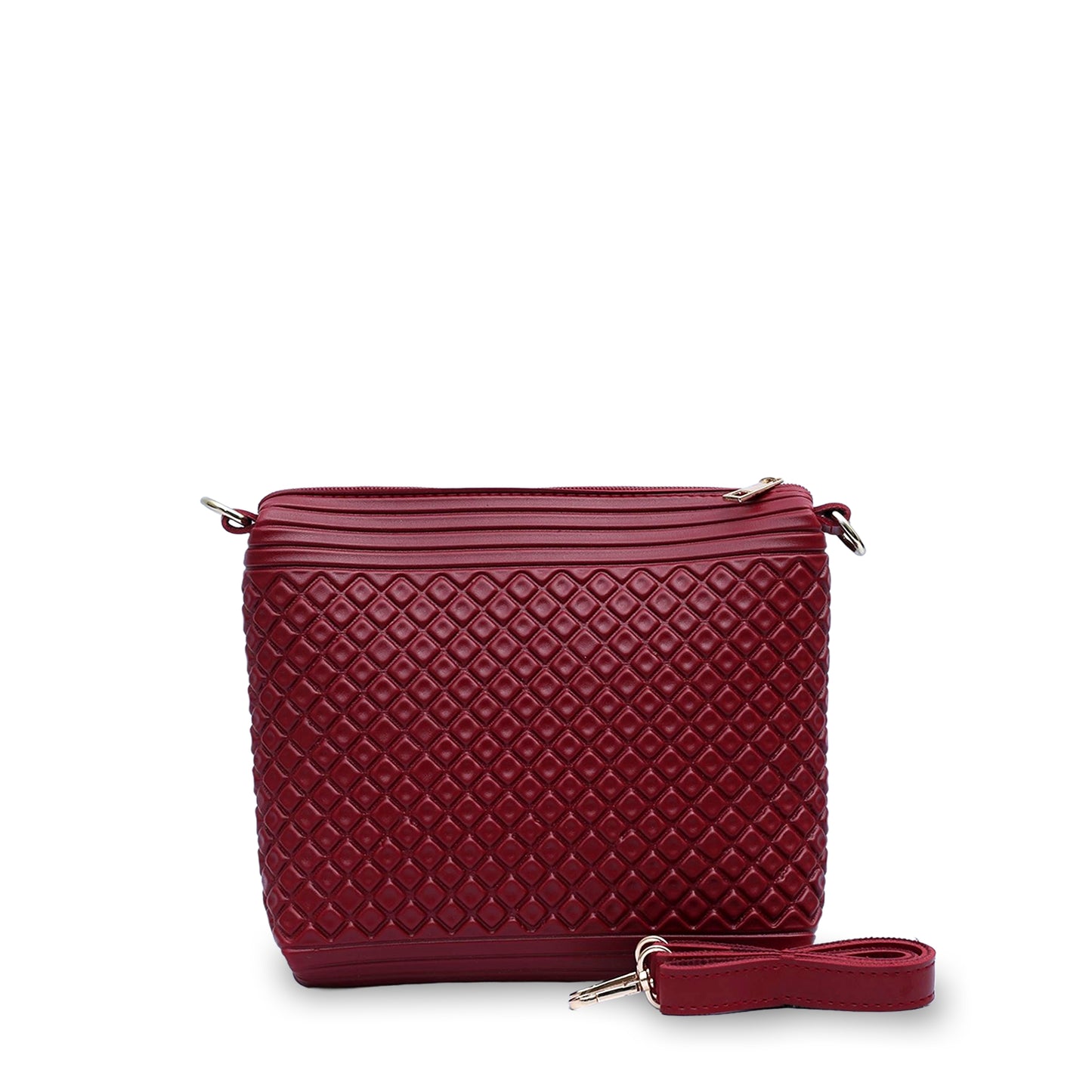 Crosscheck Maroon Crossbody Bag