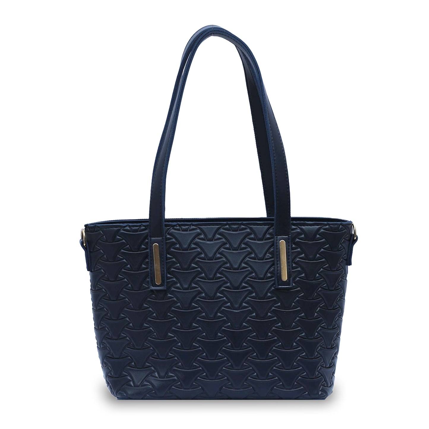 Textured Tote Blue 3Pc Set