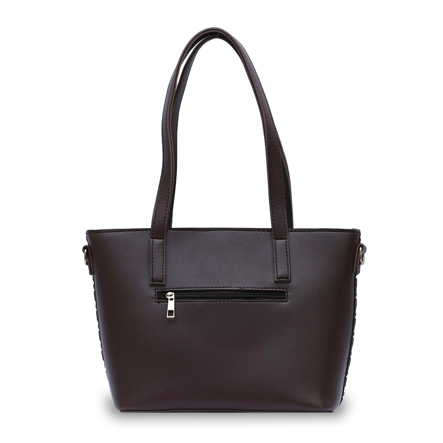 Textured Tote Choco Brown 3Pc Set